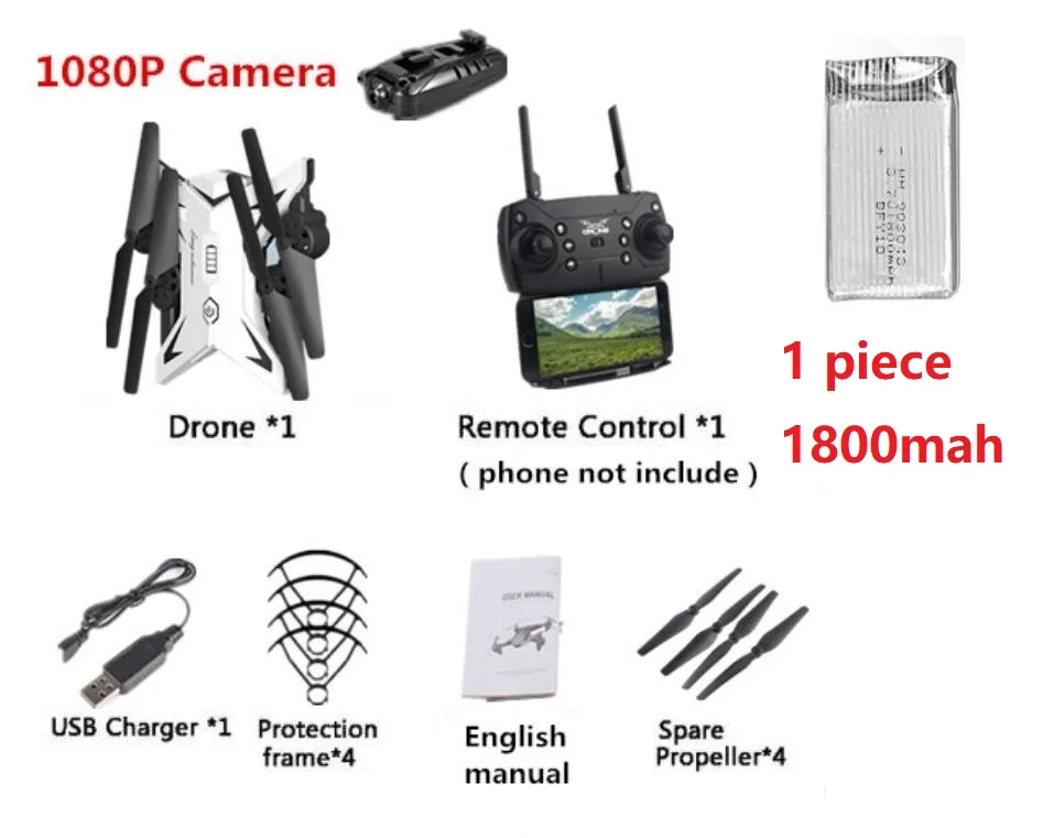 1080P Camera KY601s Дроны с камерой HD 1080 P складной Квадрокоптер WiFi FPV живой Вертолет Hover Dron Com камера 20 минут Летающий гоночный Дрон - Цвет: 1080P Camera