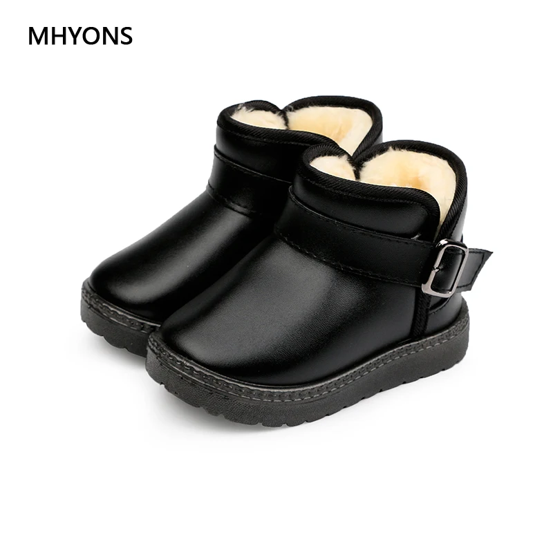 Новинка 2018 зимние детские ботинки MHYONS детская резиновая обувь теплые плюшевые