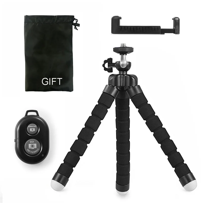 Tripod set DUSZAKE камера мини штатив для телефона подставка металлическая шаровая Головка Gorillapod для iPhone Штатив для телефона мини штатив для мобильного камеры - Цвет: Tripod set