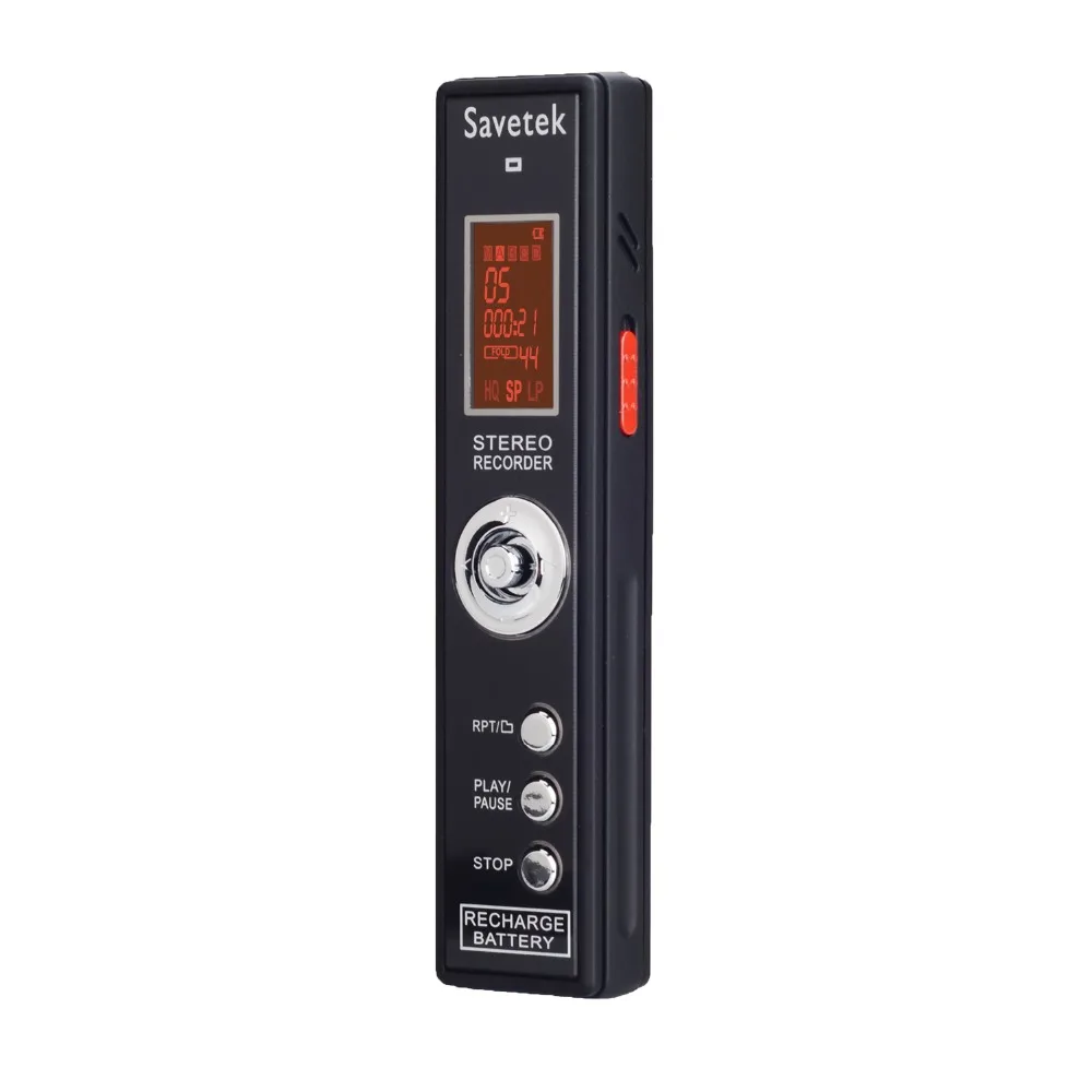 Перезаряжаемая USB ручка диктофон цифровой mp3 плеер запись 384 кбит/с встроенный
