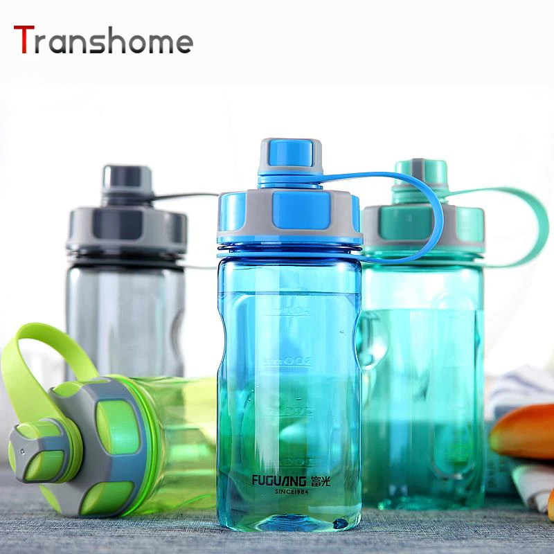Спортивная пластиковая бутылка для воды Transhome 1000 мл большая емкость портативная