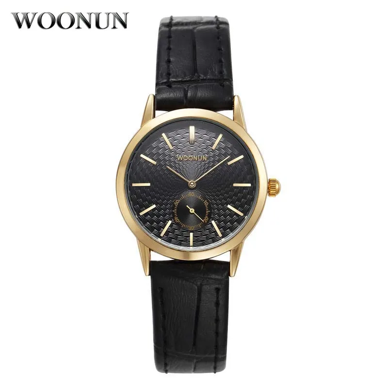 Relogio Feminino WOONUN Роскошные брендовые маленькие часы для женщин из натуральной кожи