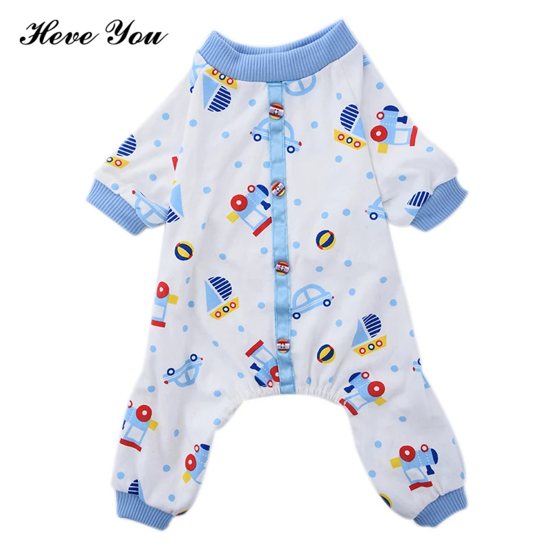 

Heve You All Season Jumpsuit Pajamas High Quality Pet Apparel Hooded Cartoon Printed Clothes Dog Costume Pet Coats Cat Clothes