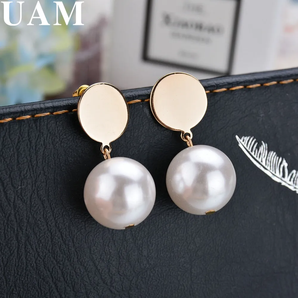 Серьги UAM женские классические с жемчугом|Серьги-подвески| |