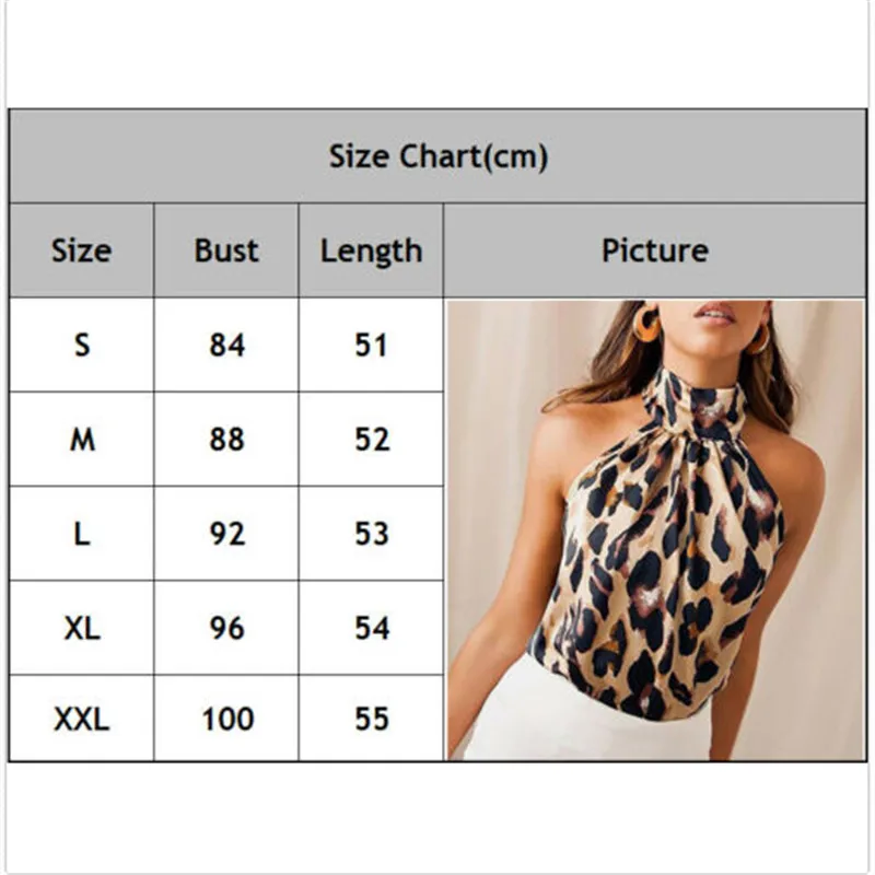 

Sexy Off Shoulder Leopard Blouse Chiffon Women Tops Summer 2019 Animal Print Casual Backless Sleeveless Shirts Womens Tops