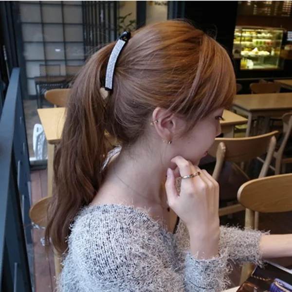 Genuine rhinestone Hair Clip vertical hairpin clip edge horsetail banana headdress | Украшения и аксессуары