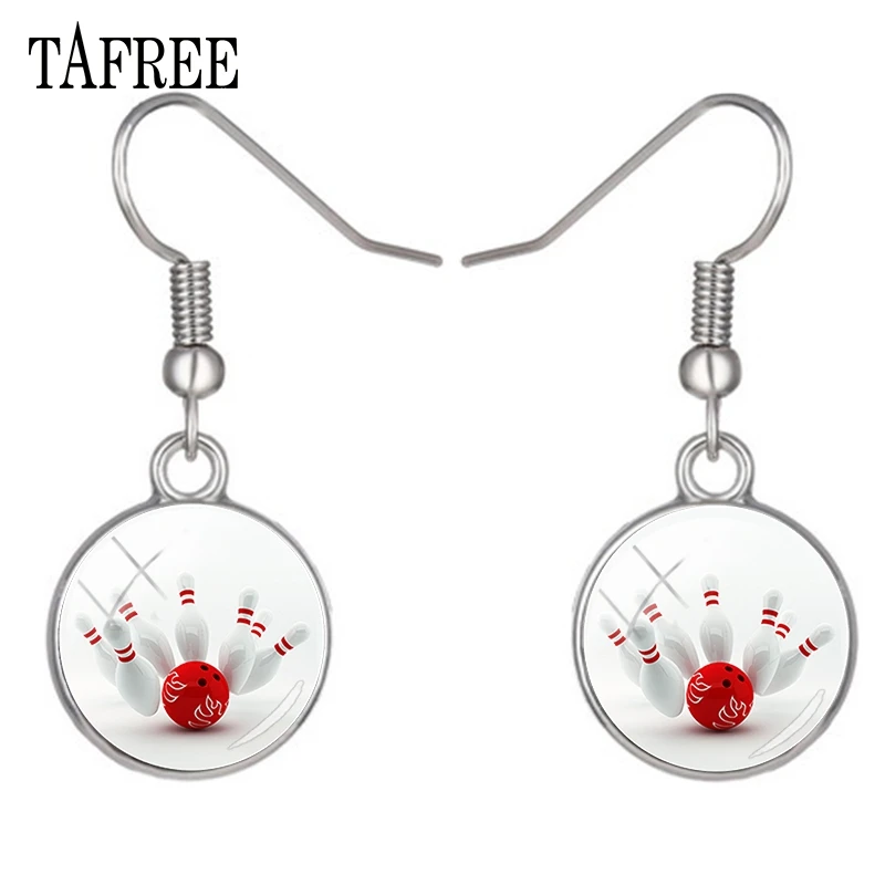 TAFREE Simple Drop Earrings Love Sport Baseball Art Photo Handmade Glass Cabochon Charms Jewelry SP759 | Украшения и аксессуары