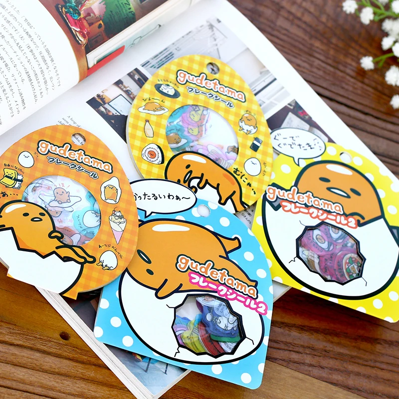 Наклейки для дневника 60 шт./упак. Sanrio Gudetama Lazy Egg декоративные наклейки