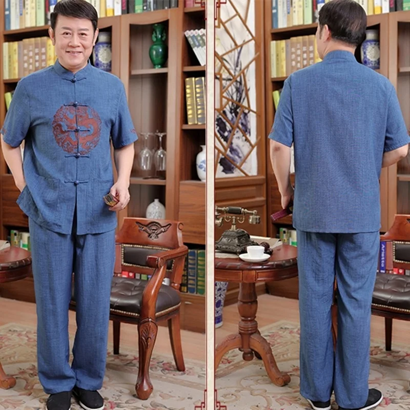 Шанхай Тан мужская одежда костюм одежды стиля Востока для мужчин Традиционный