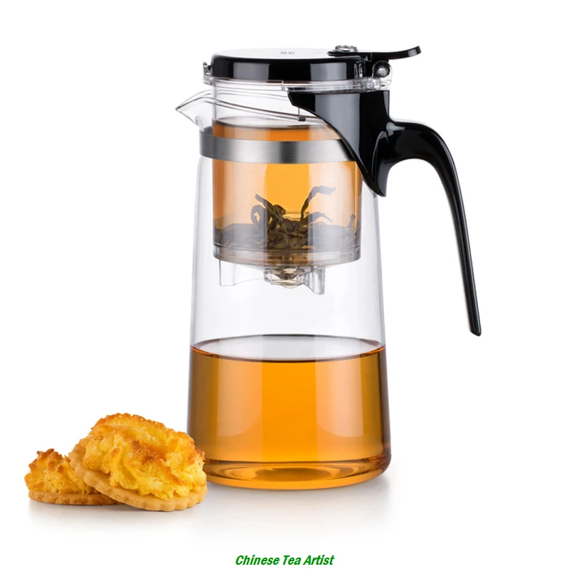 

Прочный термостойкий чайник из боросиликатного стекла с инфузером и крышкой 750 мл, чайница для упрощенной чайной церемонии