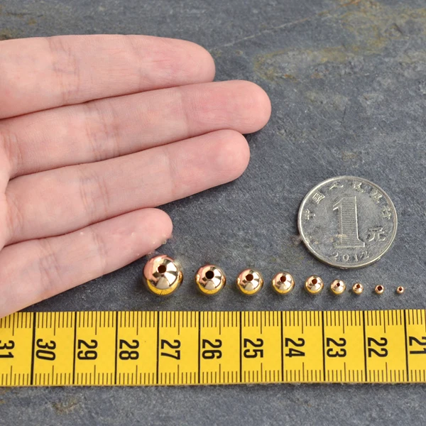 10 шт. бусины из золота 14 к|14k gold filled beads|gold beads14k |