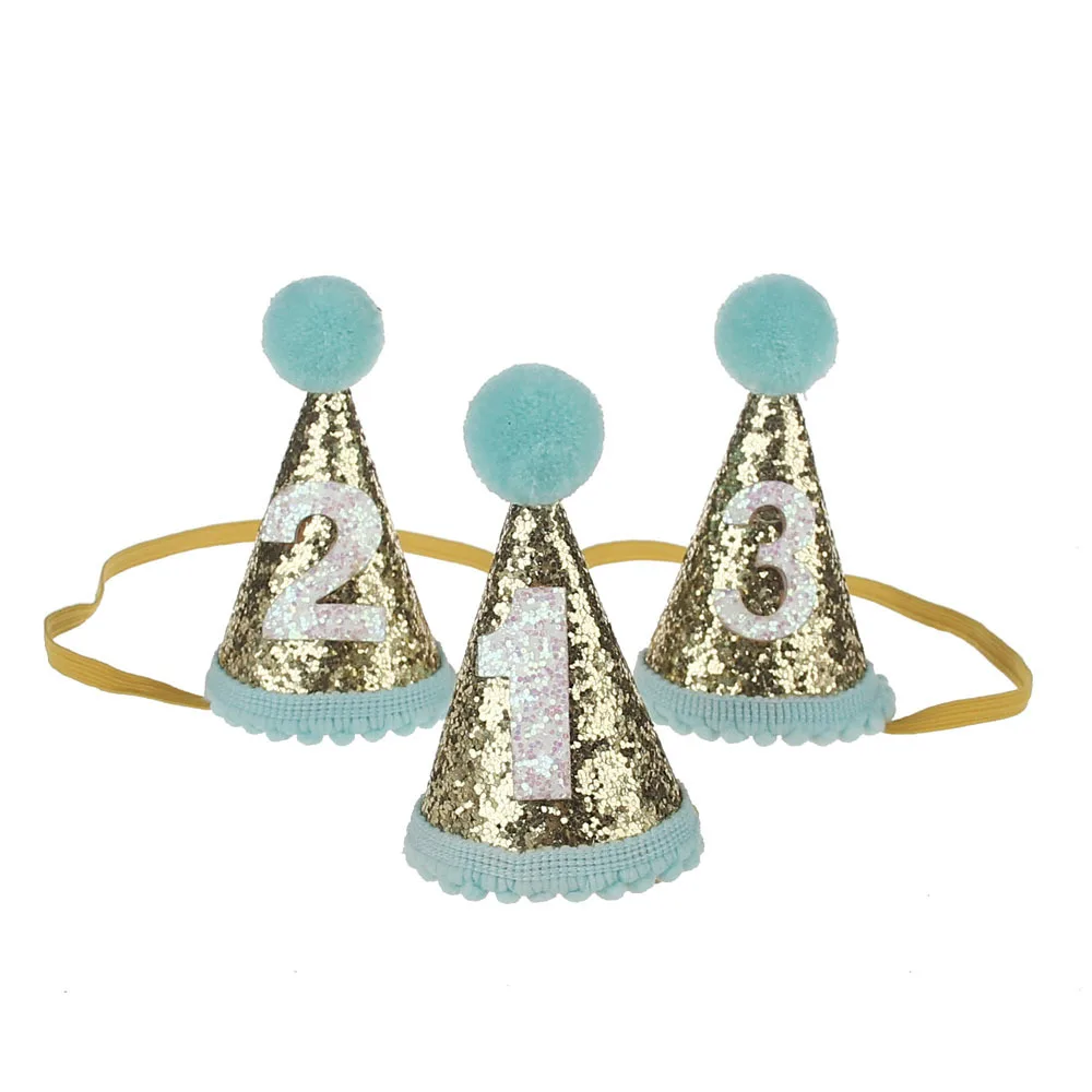 Шапки для маленьких девочек на день рождения малышей шапки с короной повязка