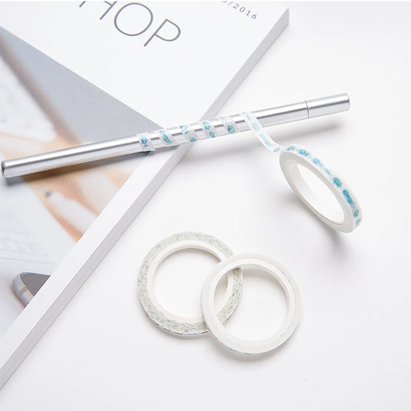 DIY Милая кавайная мультяшная 5 мм тонкая васи лента Симпатичные листья животные