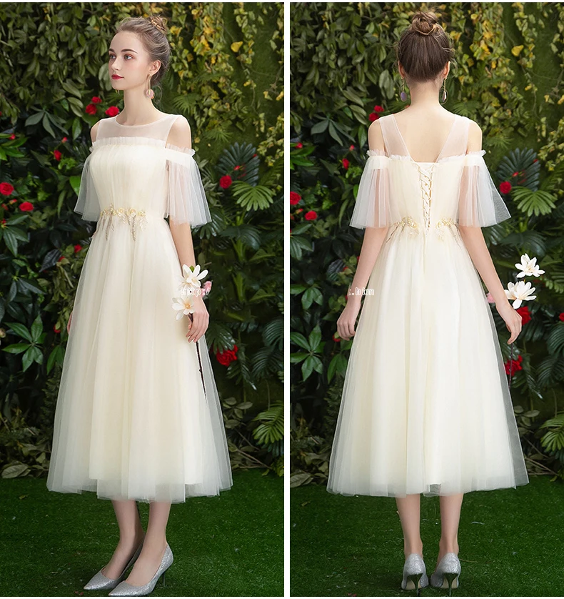 SSYfashion платье с вырезом лодочкой расклешенными рукавами на шнуровке длиной до