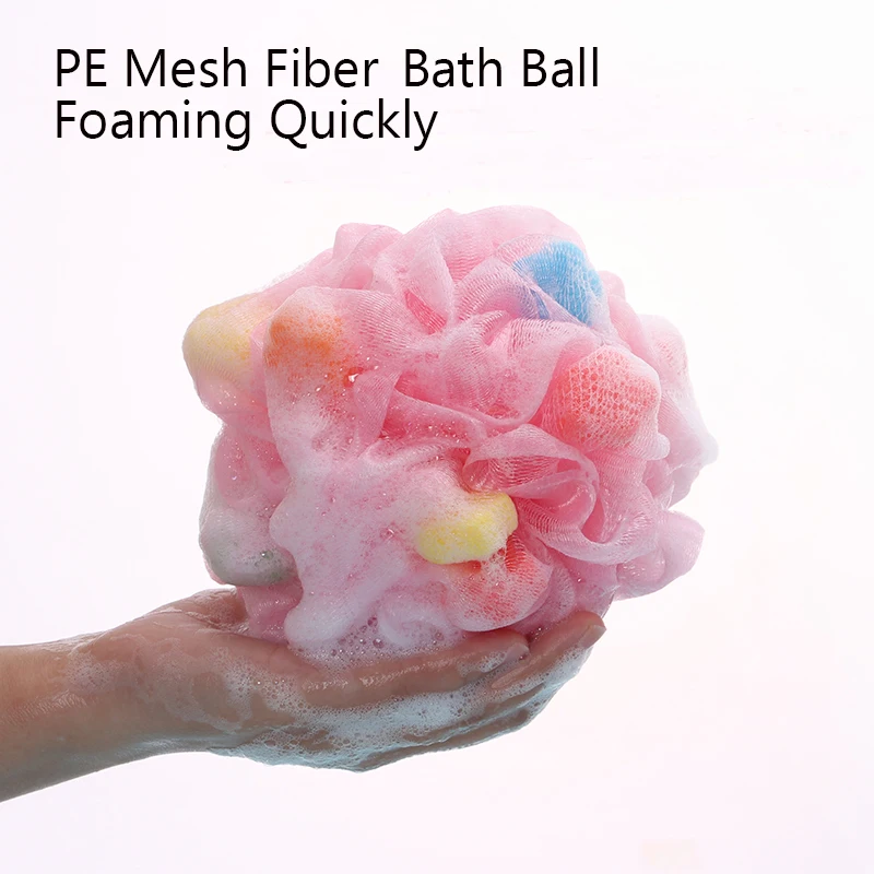 

VEHHE Bath Sponge Shower Loofah Sponge Mesh Brush Pouf Bath Shower Ball Sponge Cleanse Soothe Skin Care Sponge Ball 1 pc & 6 pc