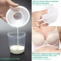 2pcslot breast milk collector bag nipple reusable silicone suction cup holder maternity postpartum nursing bra cushion shell