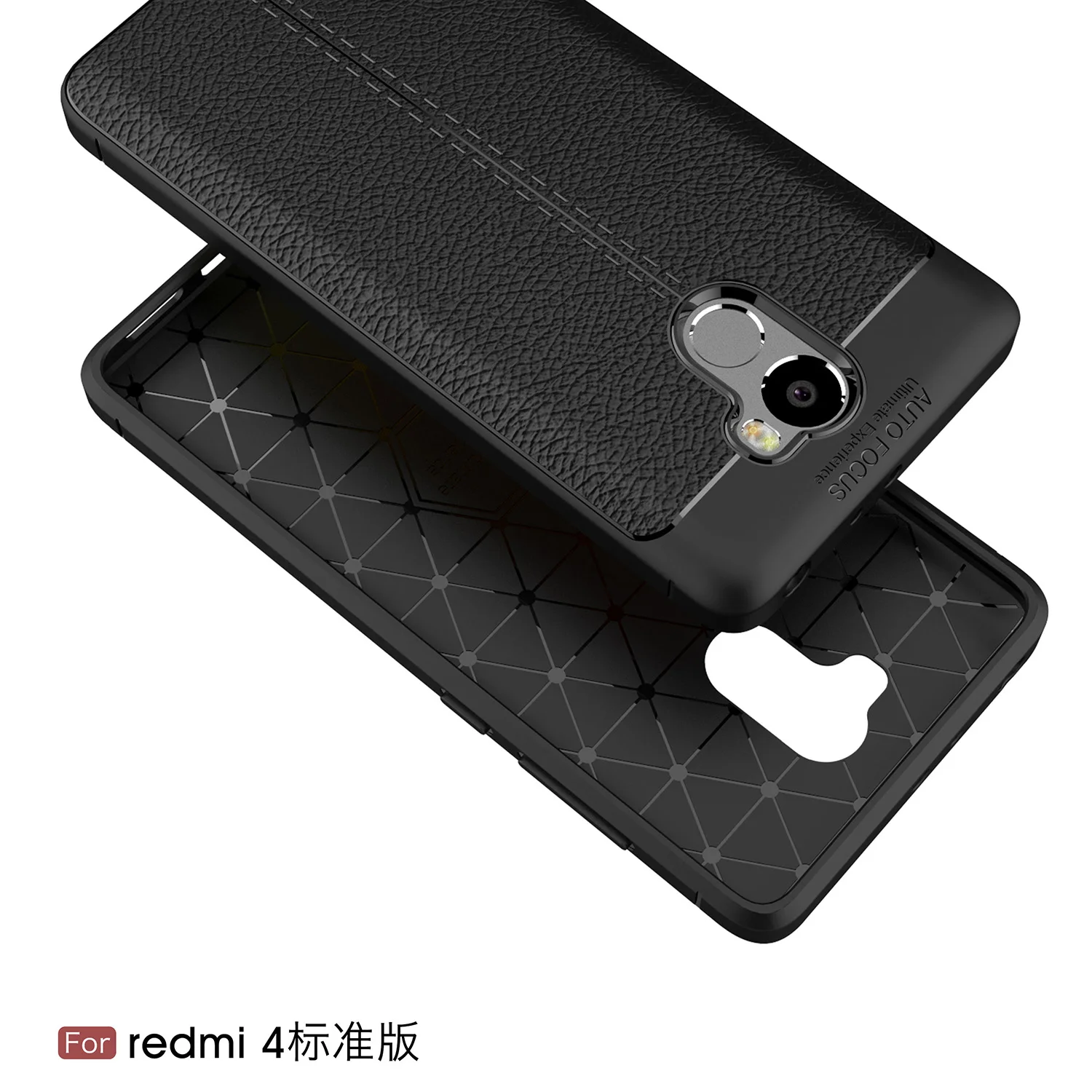 Силиконовый чехол для Xiaomi Redmi 4 Redmi4 2/16 стандартный выпуск из ТПУ телефона красный