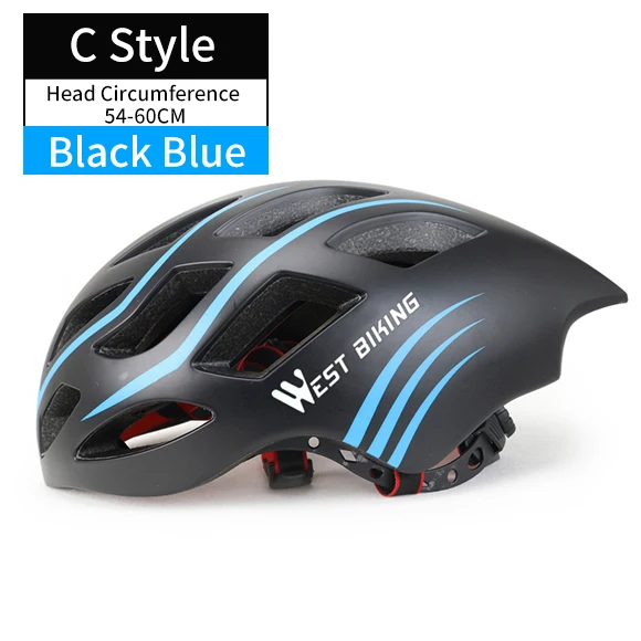 C Style Black Blue WEST BIKING велосипедный шлем Trail XC MTB вездеход велосипедный шлем внедорожный Casco Ciclismo Bicicleta горный велосипед велосипедный шлем - Цвет: C Style Black Blue