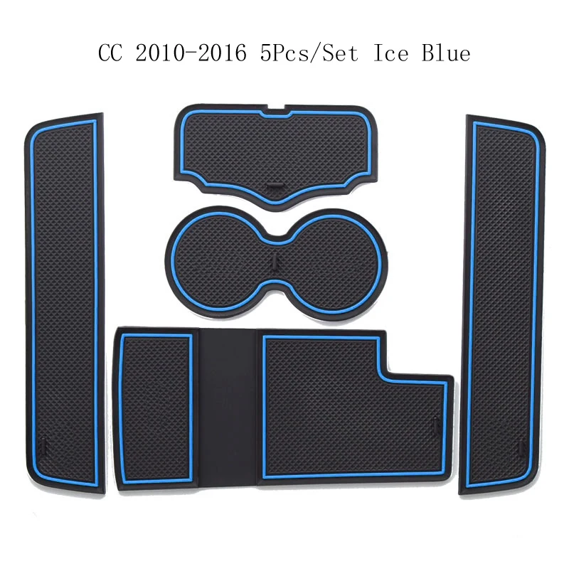 

Gate Slot Pad For Volkswagen CC 2010 2011 2012 2013 2014 2015 2016 Non-Slip Cup Mat Interior Anti-Slip Door Pad Auto Styling