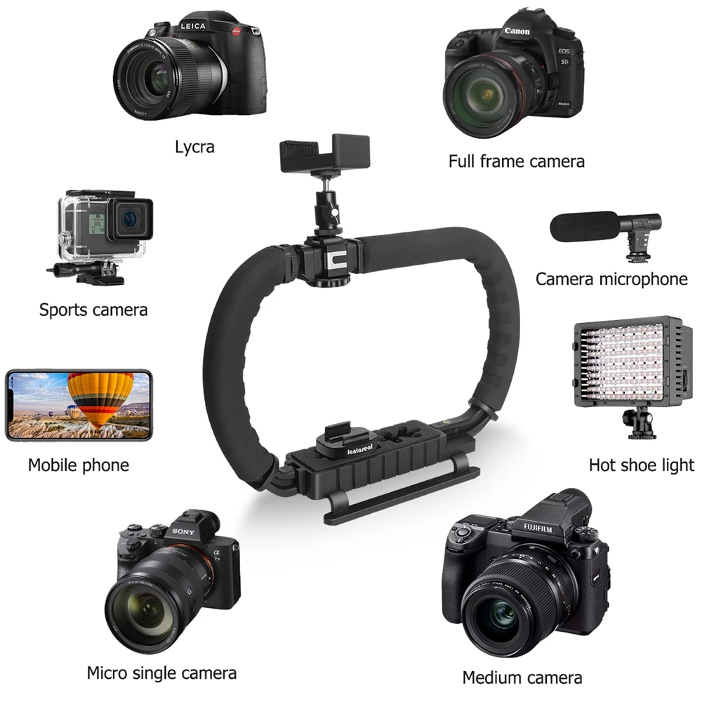 C-shape Ручной Стабилизатор камеры держатель рукоятки видео Steadicam крепление для