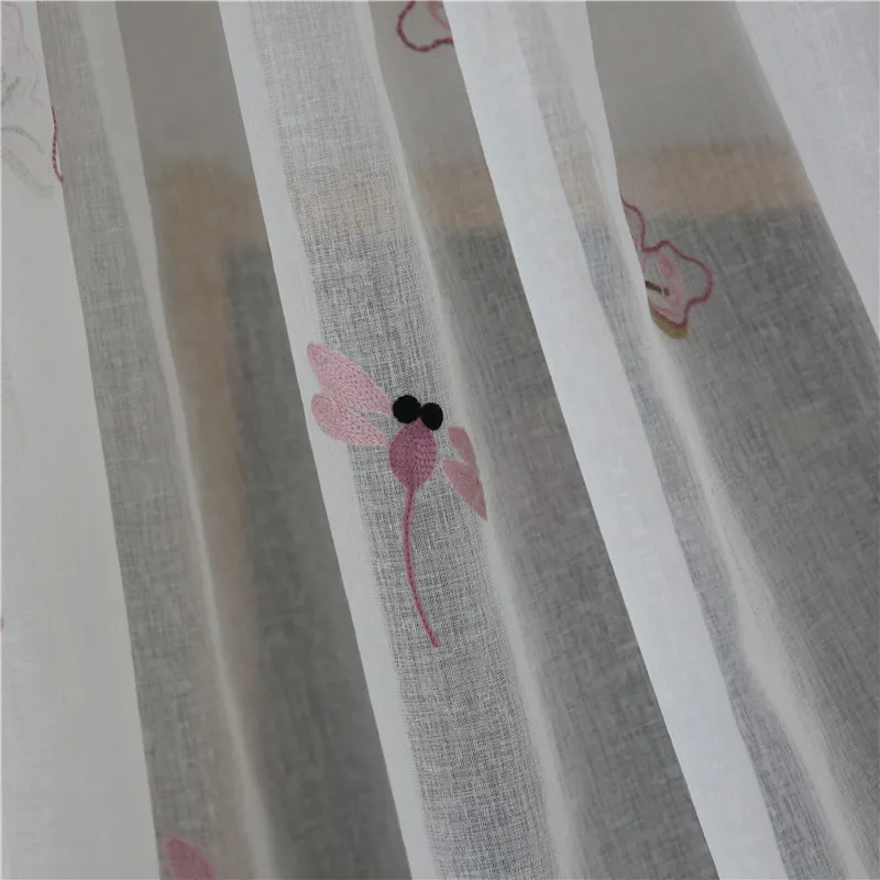 Детские тюлевые занавески cityity для спальни белая вуаль стрекоза и бабочка 3d