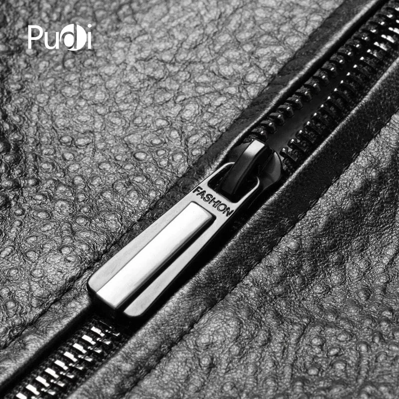 PUDI MT8102 Мужская Новая мода Натуральная овечья кожа куртки с воротником Осень Зима Повседневная Верхняя одежда