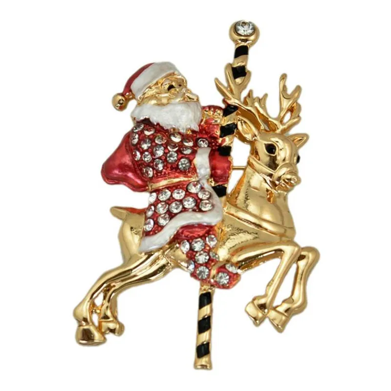 2017 новая зимняя коллекция Рождественская Брошь булавка Снеговик Санта Клаус