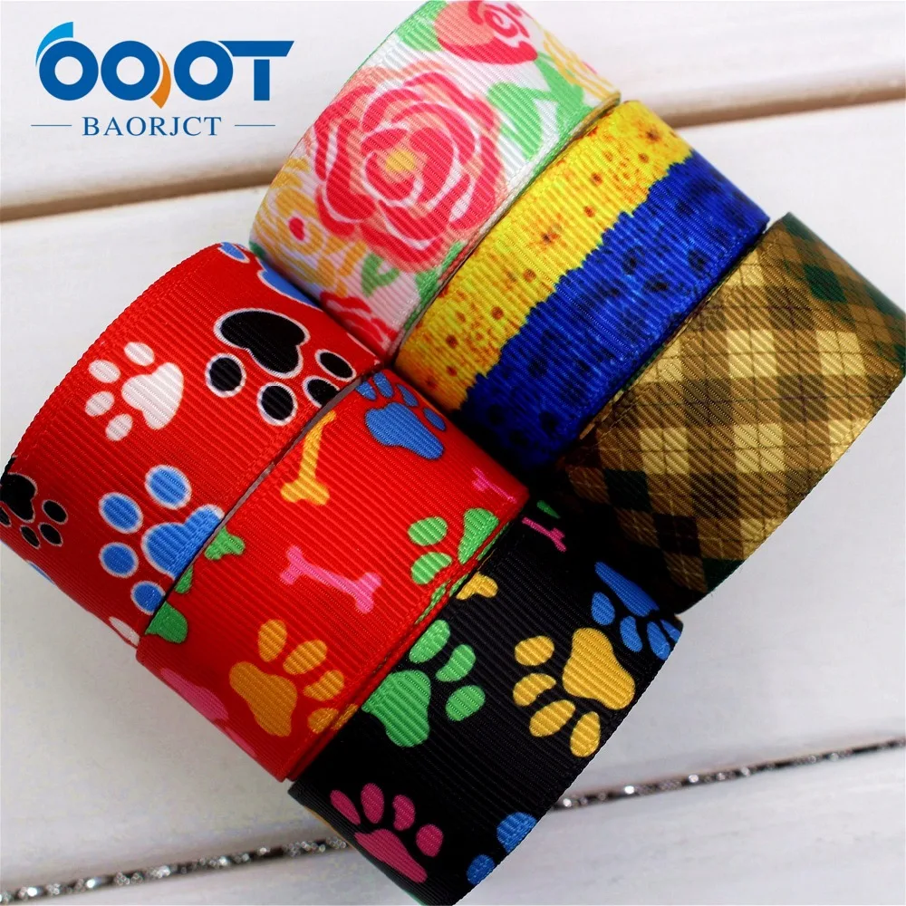 1741319 OOT BAORJCT 22mm 10yard/lot cartoon Ribbons Thermal transfer Printed grosgrain Wedding Accessories DIY handmade material | Дом и сад