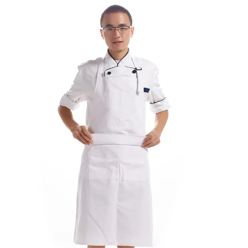 Семь лотоса мужской Холтер длинный отрезок Холст Фартук Ресторан кухня Рабочий