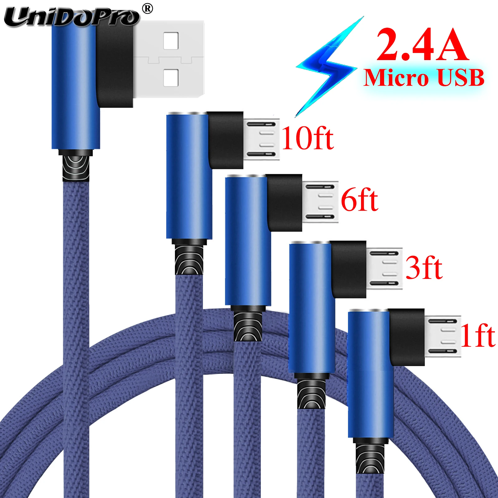 Кабель Micro USB 2.4A 90 градусов для быстрой зарядки Huawei Honor 20i 8S 8A Pro 8C 8X Max 7X 7A 7C P Smart + Xiaomi