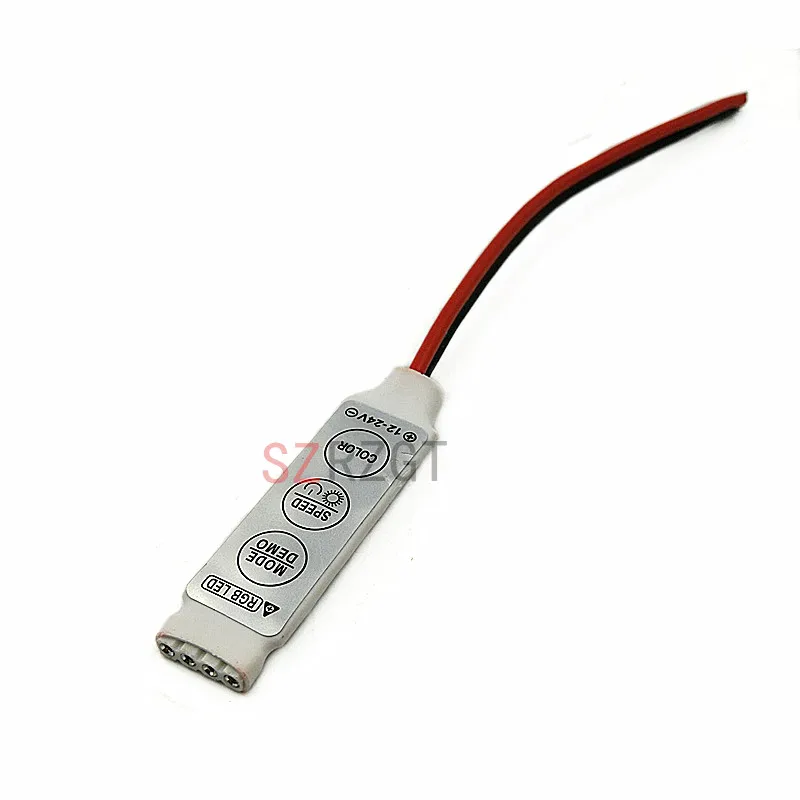 Миниатюрный светодиодный контроллер RGB с 3 клавишами 12 В постоянного тока диммер