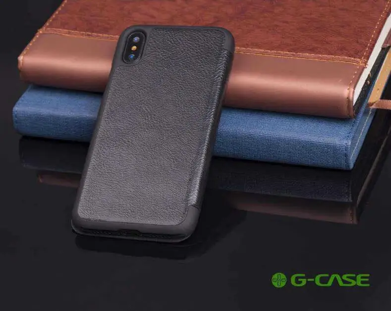 Чехол для iphone X из натуральной Бизнес кожи Флип бренд Роскошный чехол кошелек карта чехол для iphone X 5," чехол Подарок