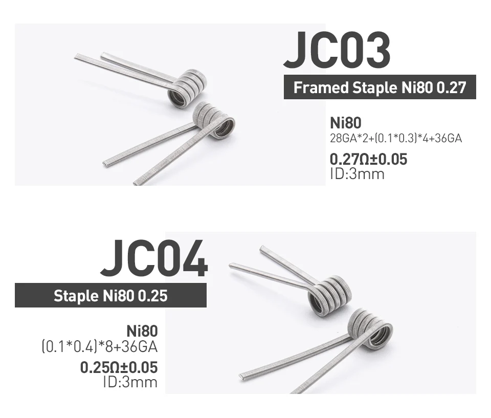Volcanee Ni80 готовые катушки чужой V2 параллельно Fused Clapton Coil готовых для Зевса RTA атомайзер Vape "сделай сам"(10 шт./упак
