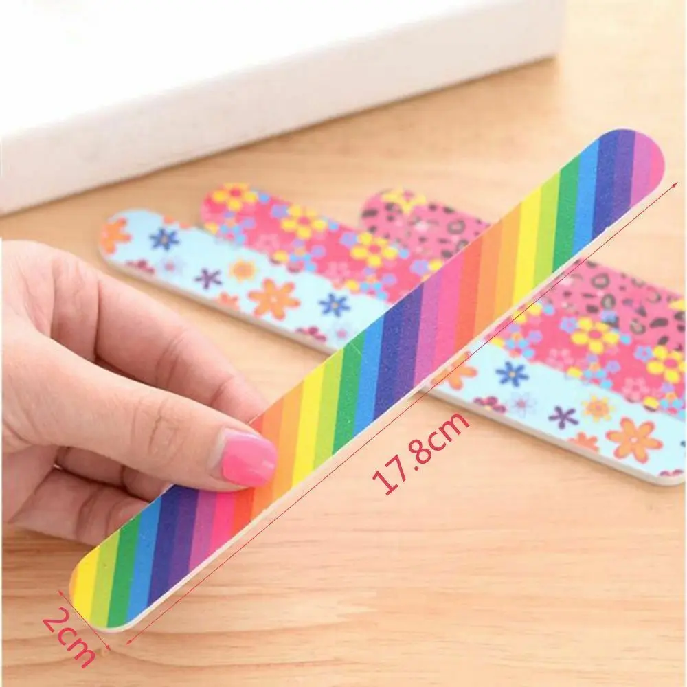 

5pc Professional Flower Printed Nail Art Tool Nail Sanding Polisher Files Buffer Block Manicure Pedicure Acrylic Nail Art Tips