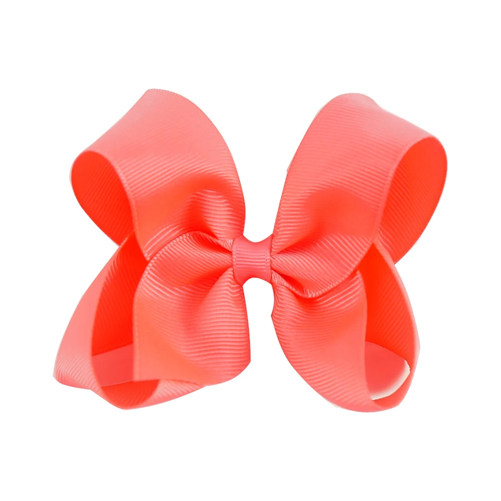 2Pcs/Lot Sweet 4'' Solid Hair Bows Grosgrain Ribbon With Alligator Clip Hairpins For Kid Girls Accessories | Детская одежда и