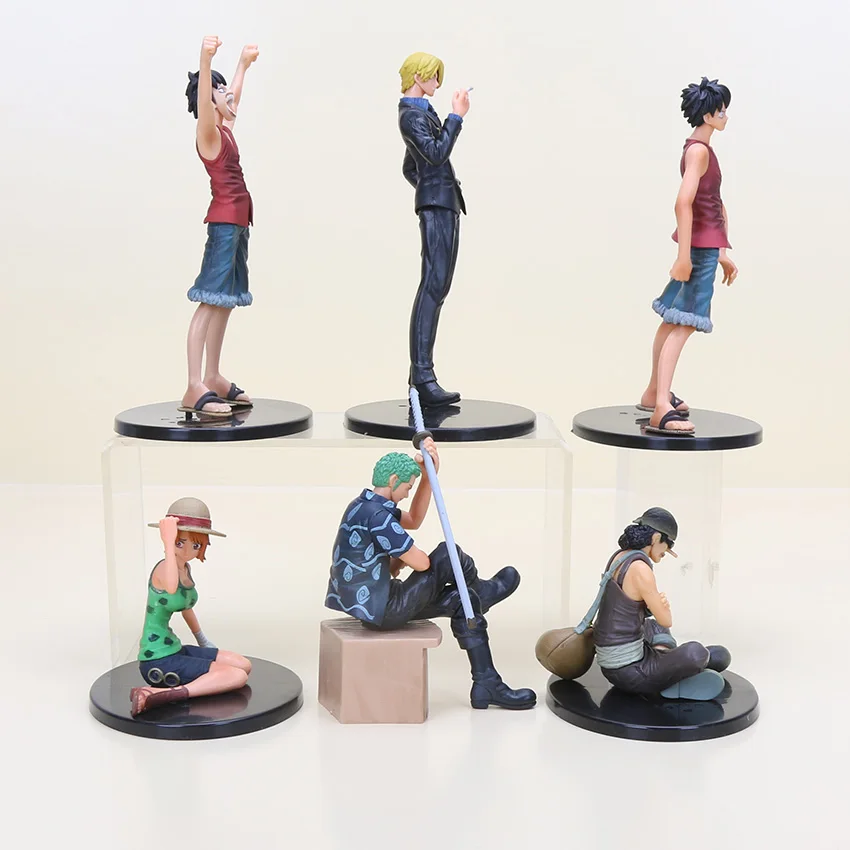 Экшн фигурки Luffy Zoro Sanji Nami из ПВХ коллекционные модели игрушек 2 шт./компл. 8 16 см|model
