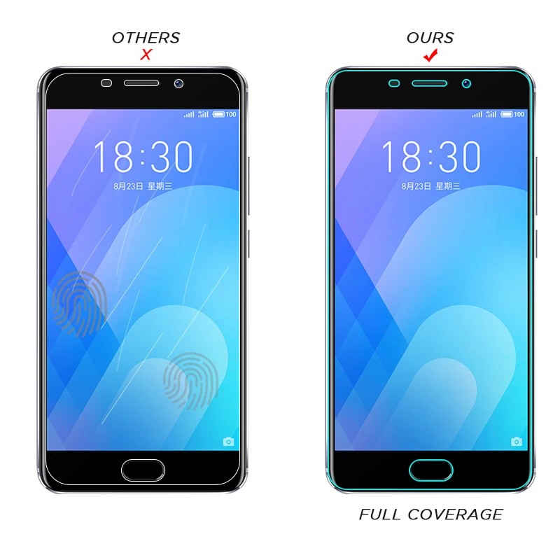Прозрачное полное покрытие закаленное стекло для Meizu 16th 15 16S M6S M6 M5 Note M5S M5C U20 U10 9