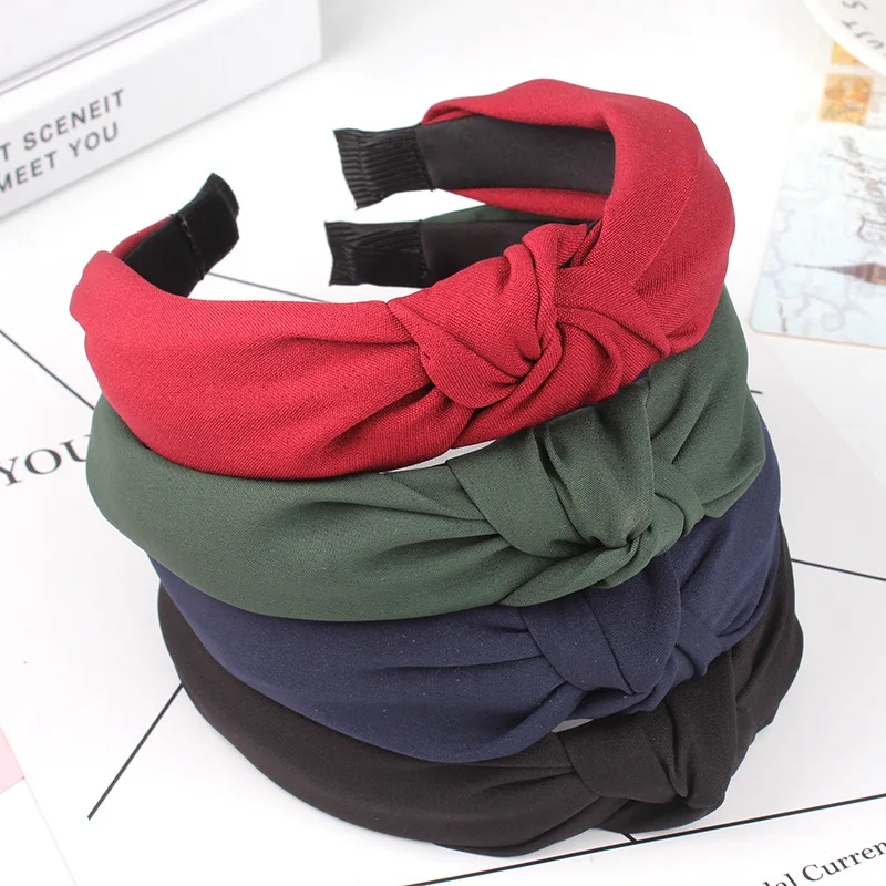 

Cotton 2019 New Arrival Cross Exquesite Beautiful Girls Bow Knot Turban Hairband Simple Sweet Headband Comfortable Gifts Soft