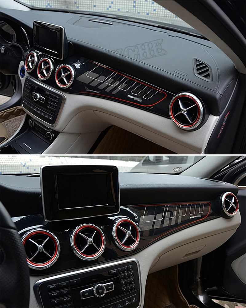 Mercedes X156/W117 Замена AMG приборной панели Накладка для GLA/CLA класс+ ABS Кондиционер вентиляционное отверстие отделка