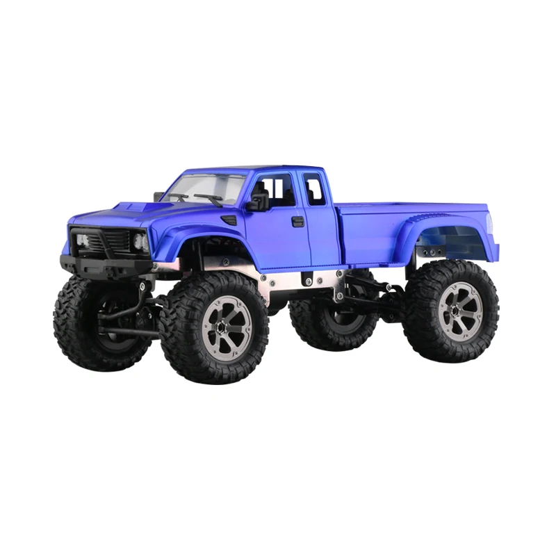 Синий EBOYU FY002A 2,4 Ghz 1/16 4WD внедорожник RC грузовик с передним светодиодный светильник матовый военный RC грузовик RTR - Цвет: Синий