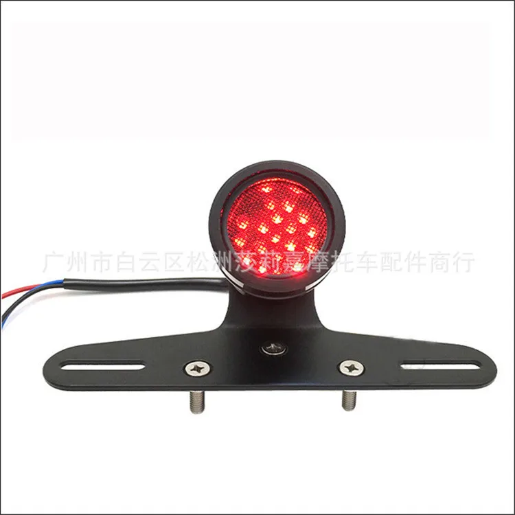 

red lighting Rear indicator Black Motorbike Brake Lamp for yamaha harley vintage moto Taillight cafe racer Motorbike Tail Light
