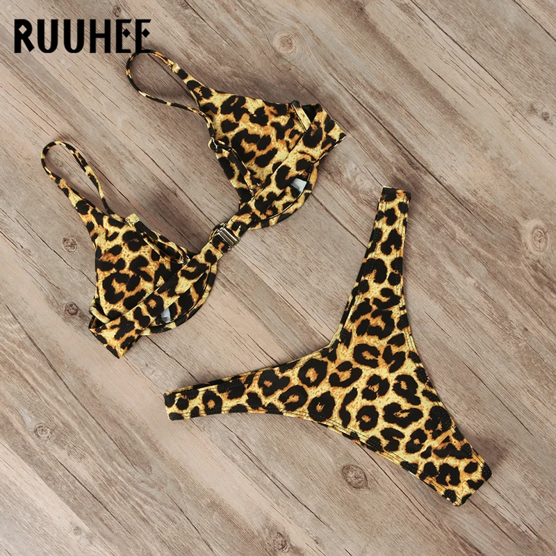 Бикини ruuhee купальники женское сексуальное бикини Набор Змеиный купальник с принтом женская пляжная одежда купальник-бикини