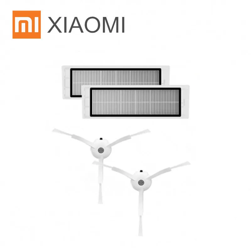 Xiaomi Roborock робот пылесос 2 запасных частей комплекты швабры тряпки Сухой Влажной уборки резервуар для воды фильтр бак для воды боковая щетка - Цвет: 4pcs kits