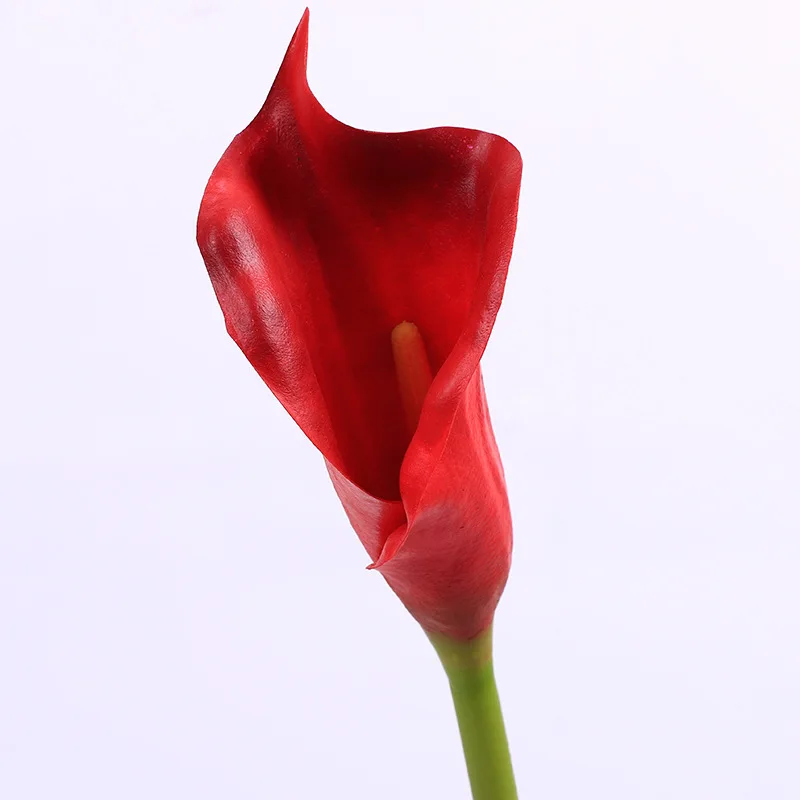 10 flowers 64 см искусственные каллы Настоящее прикосновение большая рука чувствовать себя каллы лилии искусственный цветок стол цветок гостиной украшение подарок букет цветов - Цвет: 10 flowers