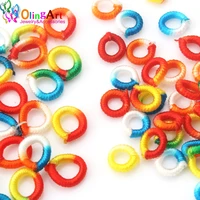 olingart colorful lines braided clasps 6mm7mm 100pcs applicable to round leather ropecord diy bracelet necklace jewelry making