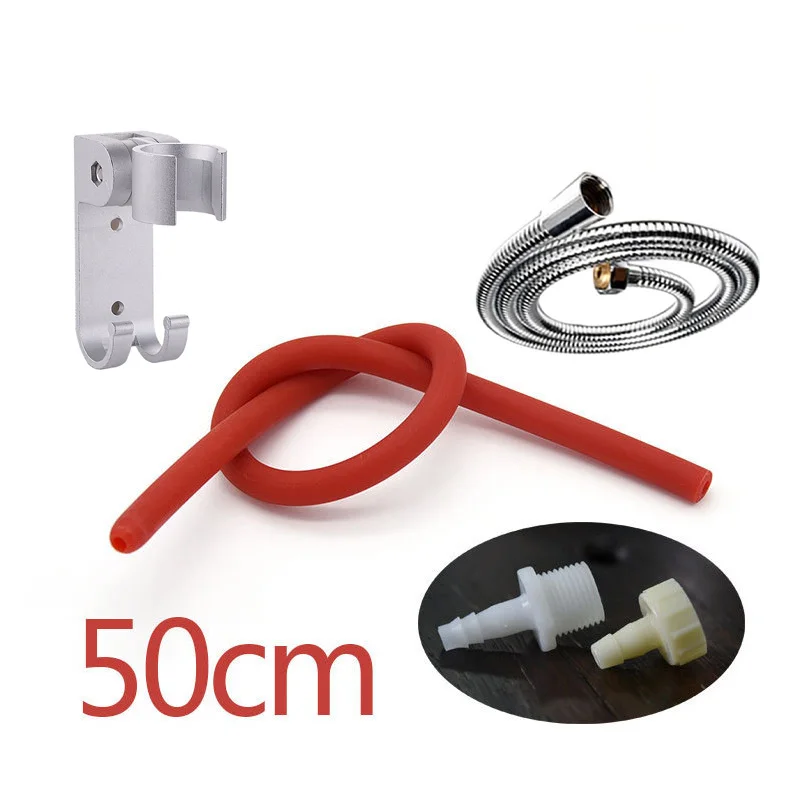 FX-121C-50redset3 Modun силиконовая клизма Анальная трубка моющая клизма Очищающая Биде Душ Limpeza Анальный Душ Ducha Анальная мойка биде клизма шланг - Цвет: FX-121C-50redset3