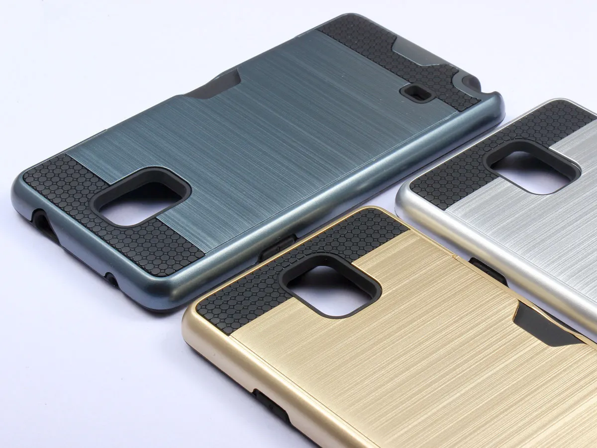 For Samsung Galaxy Note 3/N9000/N9005 4/N9100/N9108 5/N9200 G530 Protector Card Slot PC Bag Silicone Frame Case Cover |