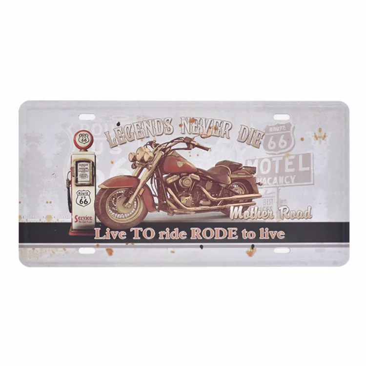 New Car Number Vintage Metal Signs Motorcycle License Plates Art Poster Painting Garage Home Wall Decor Plaque Gift 15*30cm N170 | Дом и сад