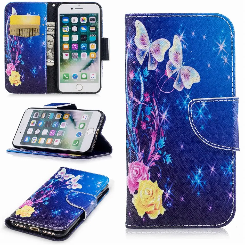 Чехол для телефона, милый флип-чехол для Apple iphone 11 Pro Max XS X XR 6 6S 7 8 Plus 5 5S SE Ретро Capa, кожаный чехол, новинка D07G