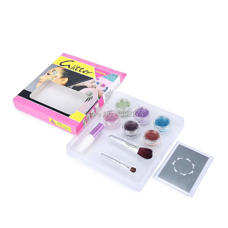 1 компл. золотой феникс временное блеск тату комплект для боди-арт краски с